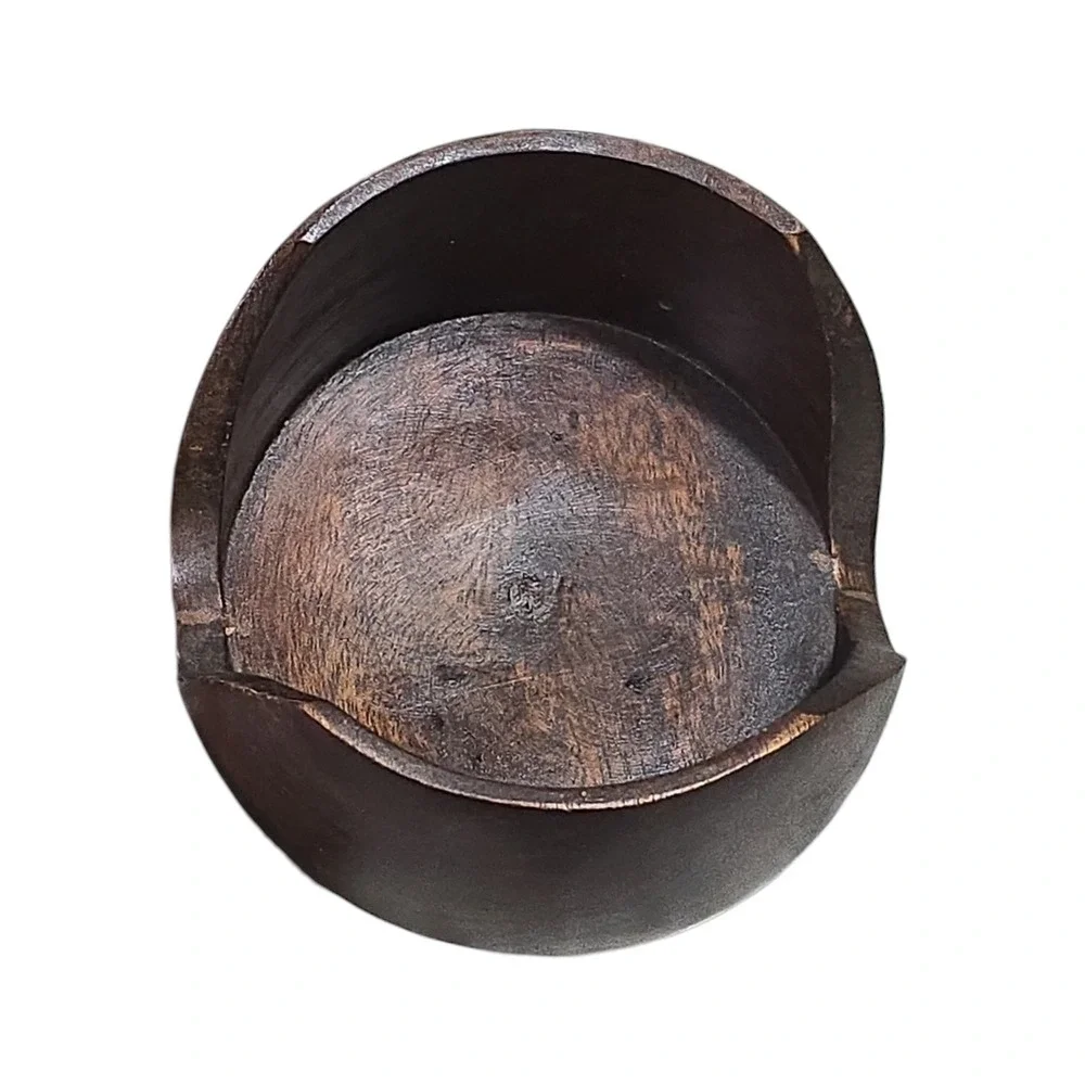 World Market Hand Carved Floral Wood Coasters Brown OS